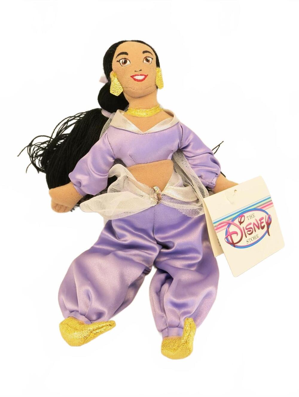 Vintage 1990s The Disney Store Jasmine Aladdin Plush 10.5"